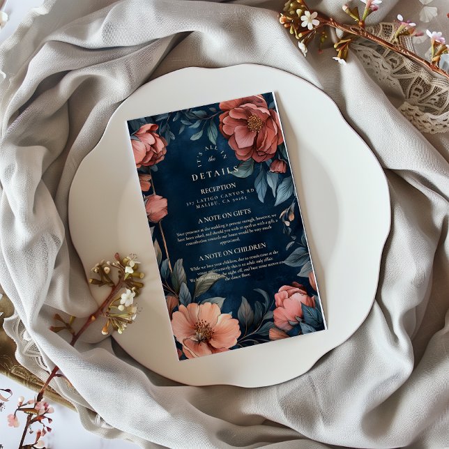 Gothic Moody Floral Wedding Enclosure Card (Creator Uploaded)