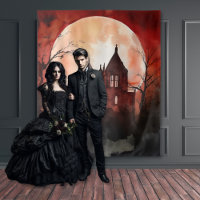 Gothic Moody Full Moon & Castle Night