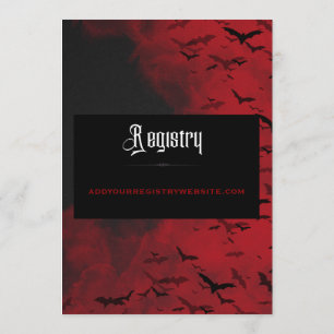 Gothic Moody Vampire Bat Bridal Shower Invitation