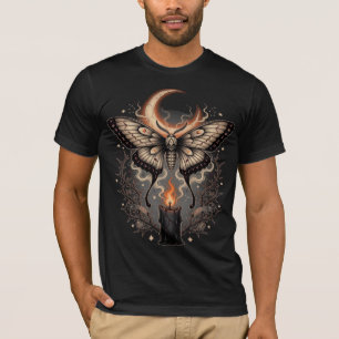 Gothic Moth Moon Halloween T-Shirt