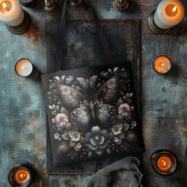 Gothic Moth Tote Bag (Creator Uploaded)