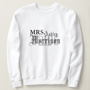 Gothic Mrs. Newlywed Bride Wedding Sweatshirt