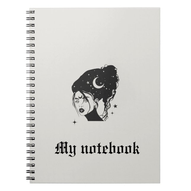 Gothic Muse Notebook – Dark Beauty Journal  (Front)