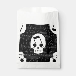 gothic music note eyes skull macabre  favour bags