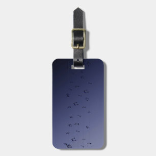 Gothic Musical Notes Luggage Tag