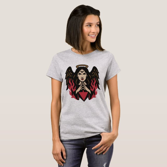Gothic Mysterious Woman – Dark Fantasy  T-Shirt (Front Full)