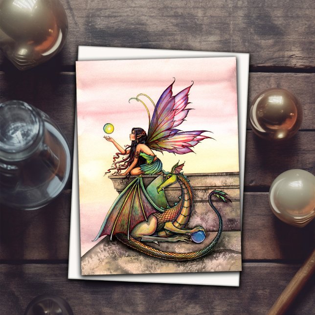 Gothic Mystic Fairy Dragon Card by Molly Harrison (Creator Uploaded)