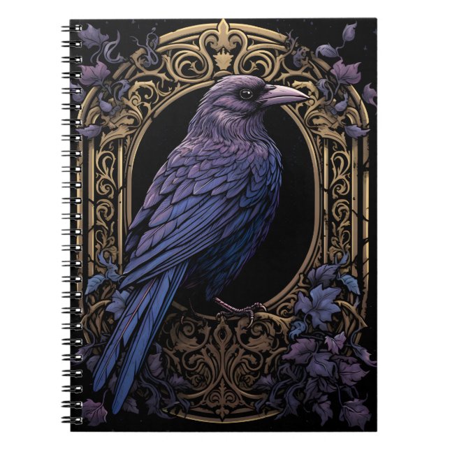 Gothic Mystical Raven Notebook (Front)