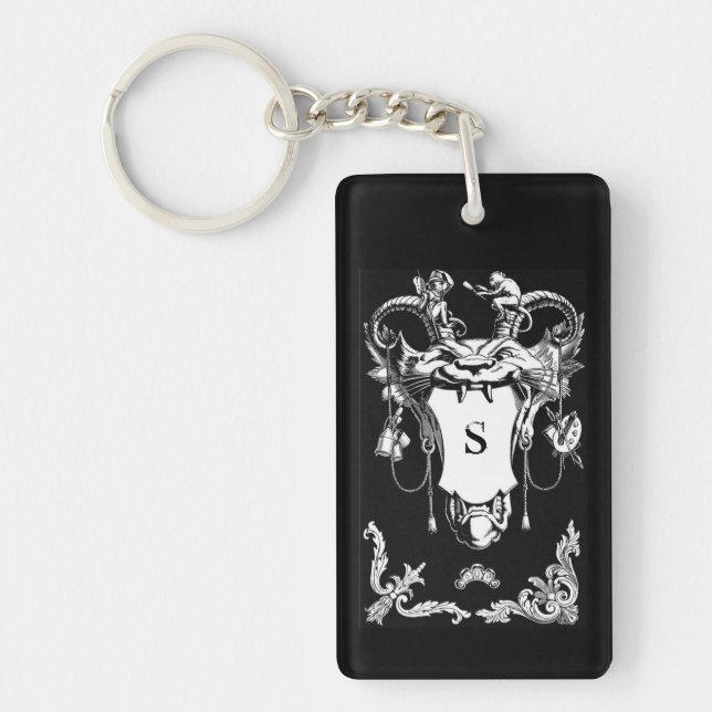 Gothic mythical creature keychain (Front)