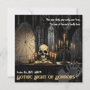 Gothic Night of Horrors - Dare to Enter the Abyss Invitation