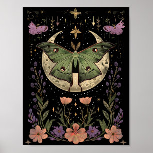 Gothic night sky illustration Poster