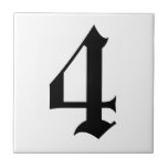 Gothic number tiles<br><div class="desc">Gothic house number tiles. Black on white.</div>