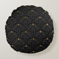 Gothic Nursery Black Rose Damask  
