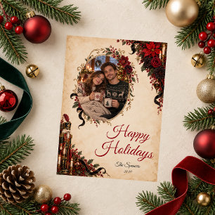 Gothic Nutcracker Happy Holidays Holiday Card