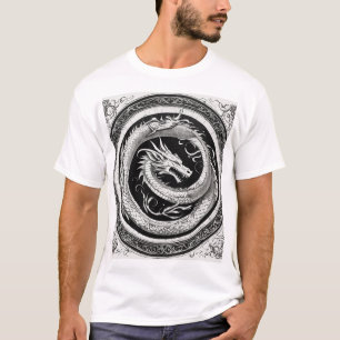 Gothic Ouroboros – Minimalist Dragon T-Shirt Colle