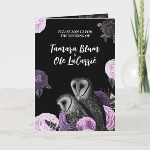 Gothic Owls Wedding Announcement