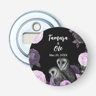 Gothic Owls Wedding Bottle Opener