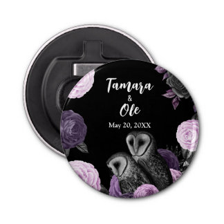 Gothic Owls Wedding Bottle Opener