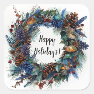 Gothic, Pagan, Nordic, Yule or Christmas Square Sticker