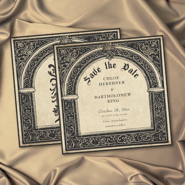 Gothic Parchment Medieval Until Death Wedding Save The Date (Gothic Parchment Medieval Until Death Wedding Save The Date)