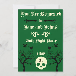 Gothic Party Printable Invitation