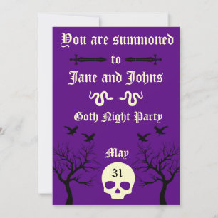 Gothic Party Printable  Invitation