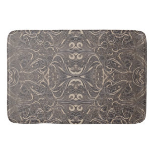 Gothic Pattern Black Bath Mat