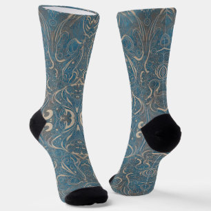 Gothic Pattern Blue Socks