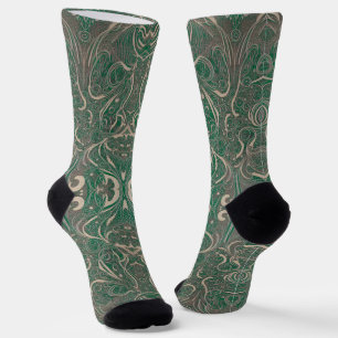 Gothic Pattern Green Socks