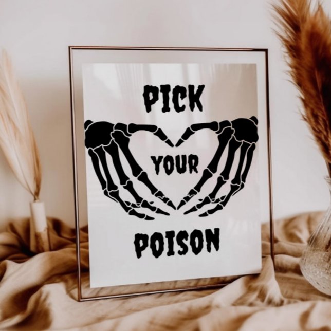 Gothic Pick your Poison Halloween Baby Shower Sign (Creator Uploaded)
