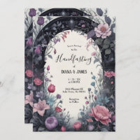 Gothic Pink Floral Garden Gate Pagan Handfasting