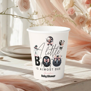 Gothic Pink Halloween Baby Shower Paper Cups