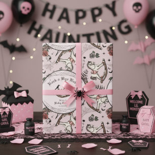 Gothic Pink Victorian Rocking Horse Baby Shower Wrapping Paper