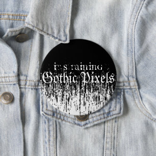 Gothic Pixels 10 Cm Round Badge