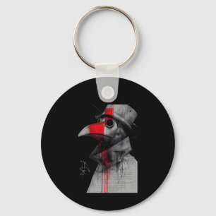 Gothic Plague Doctor Trash Polka Keychain