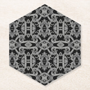 GOTHIC Pointed Hexagon Paper Coasters