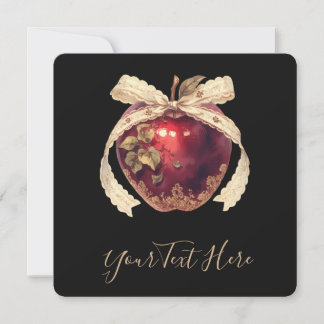Gothic Poison Apple Dark Romance Halloween Invitation