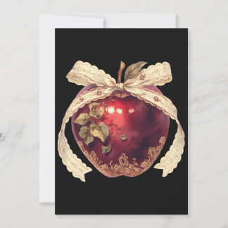 Gothic Poison Apple Dark Romance Halloween Invitation