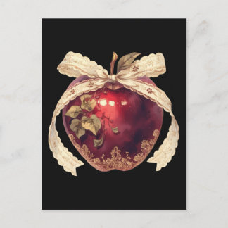 Gothic Poison Apple Dark Romance Halloween Postcard