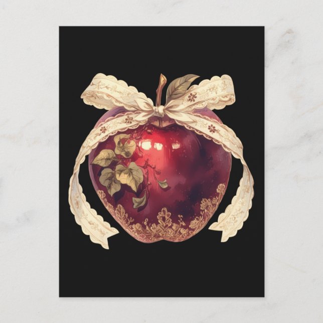 Gothic Poison Apple Dark Romance Halloween Postcard (Front)