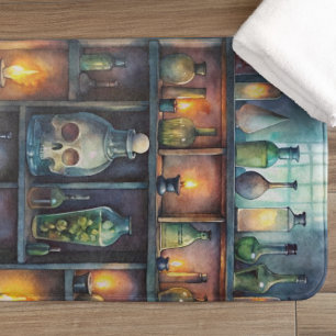 Gothic Potion Bottles – Dark Apothecary Bath Mat