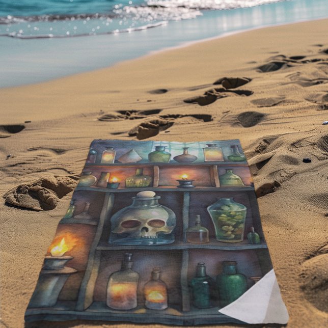 Gothic Potion Bottles – Dark Apothecary Beach Towel (Creator Uploaded)