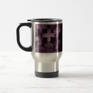 Gothic pretty purple tombstone customisable mug