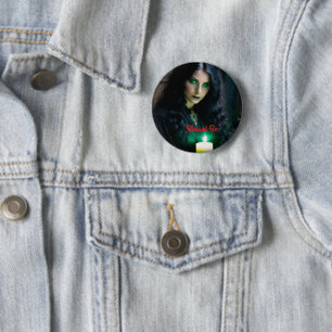 Gothic Pretty Witch, Dark Theme 6 Cm Round Badge
