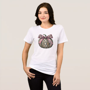 Gothic Pumpkin Coquette bow Tri-Blend Shirt