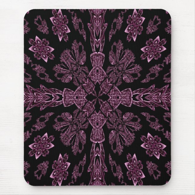 Gothic purple and black cross mousepad (Front)