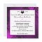 Gothic Purple, Black, White Wedding Invitation