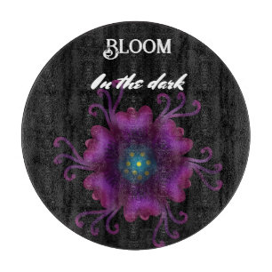 Gothic Purple Flower Dark Floral Botanical Cutting Board