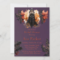 Gothic Purple Orange Black Witch Bridal Shower
