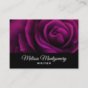 Gothic Purple Red Rose Business Card